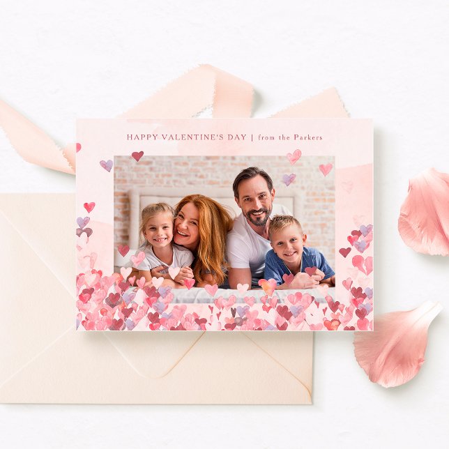 Abundant Hearts | Two Photo Valentine's Day Holiday Card (Creator Uploaded)