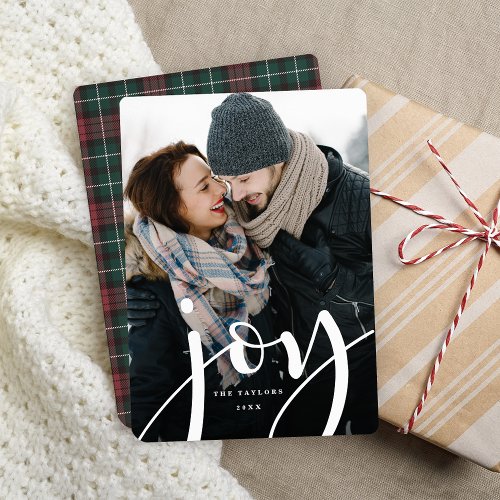 Abundant Joy  Vertical Holiday Photo Card