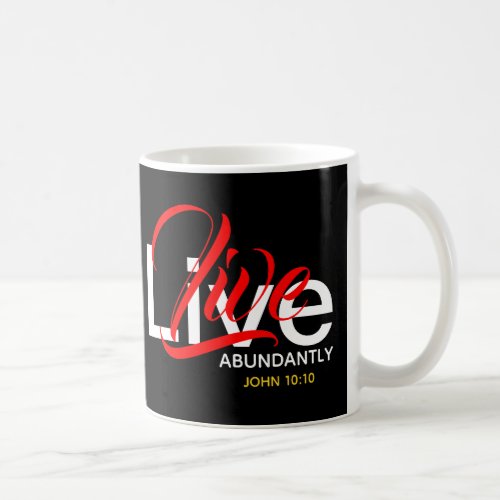 ABUNDANT LIFE Christian Monogram Coffee Mug
