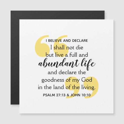 ABUNDANT LIFE Positive Christian Affirmation