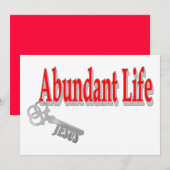 Abundant Life: The Key - v1 (John 10:10) (Front/Back)