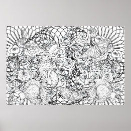 Abundant Rabbits Poster