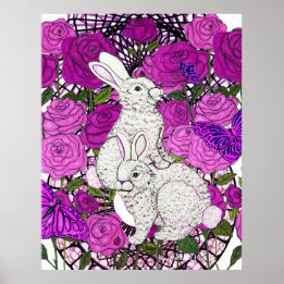Abundant Rabbits Poster