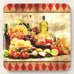 Abundant Table Distressed Digital Beverage Coaster