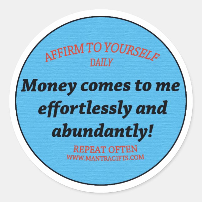 Abundantly Classic Round Sticker (Front)