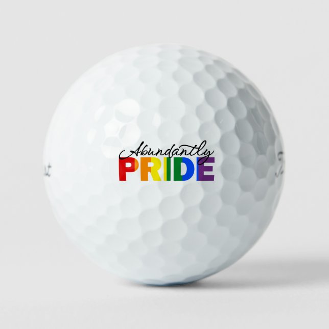 Abundantly Pride Rainbow Golf Balls (Front)