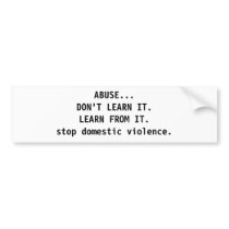 ABUSE AND DOMESTIC VIOLENCE AWARENESS BUMPER STICKER