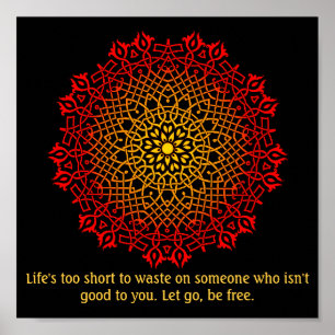 Abuse Survivors Mandala Inspirational Poster