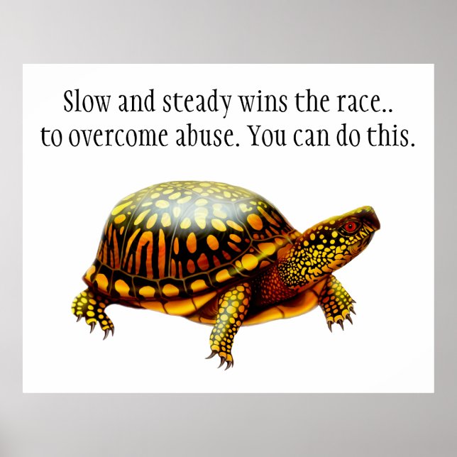 Abuse Survivors Turtle Inspirational Poster (Front)