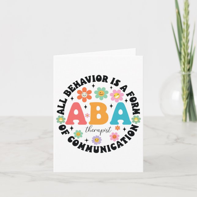 Aby Therapist Behavior Analyst Autism Therapy Rbt  Card (Front)