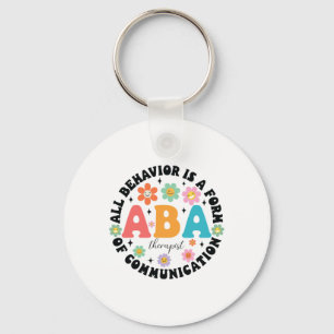 Aby Therapist Behavior Analyst Autism Therapy Rbt Keychain