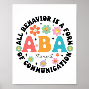 Aby Therapist Behavior Analyst Autism Therapy Rbt Poster