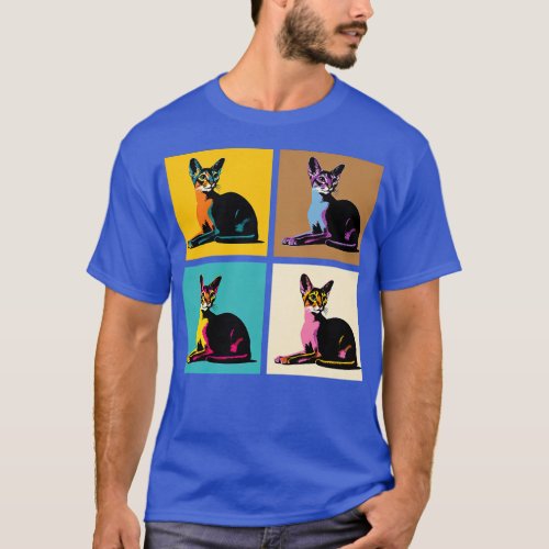 Abyssinian Art Cat Lovers T_Shirt