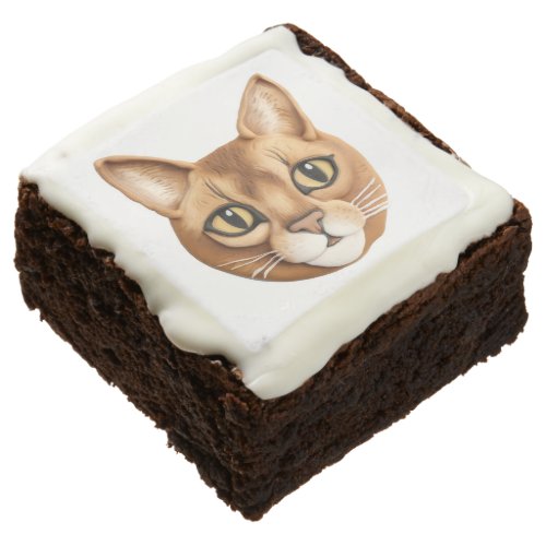 Abyssinian Cat 3D Inspired Brownie