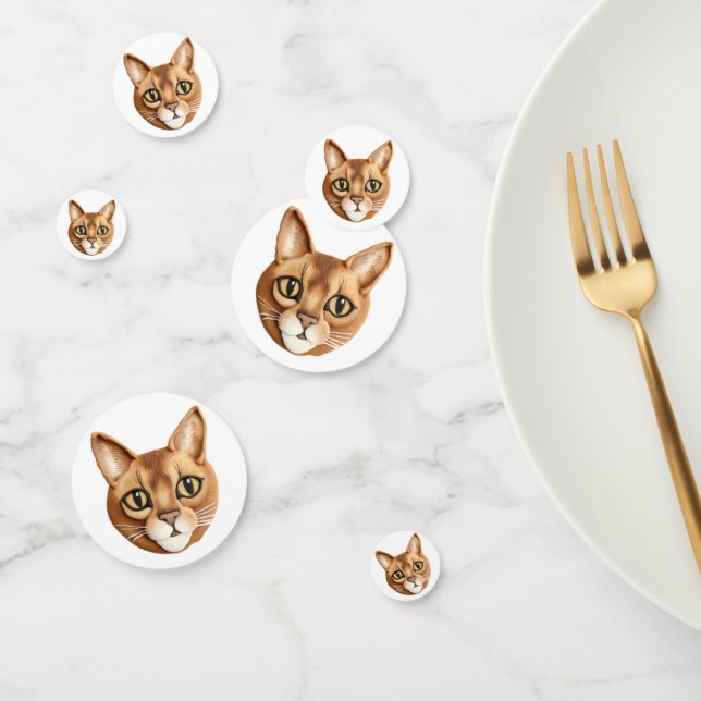 Abyssinian Cat 3D Inspired Confetti (Group)