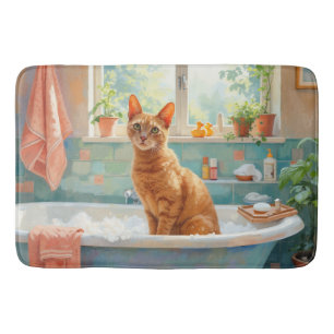 Abyssinian Cat Bath Decor Mat