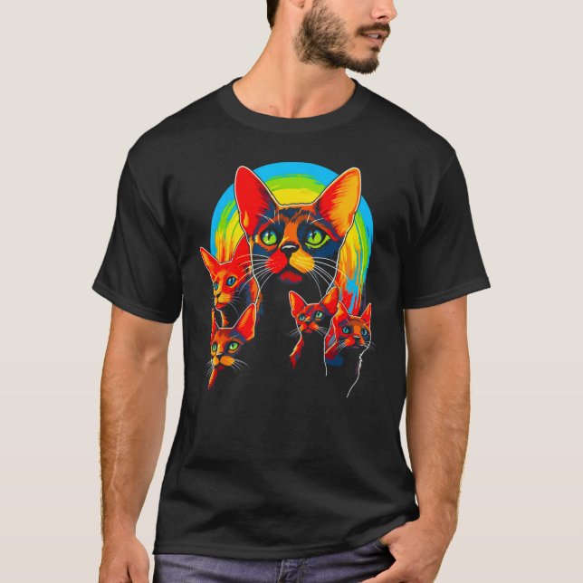 Abyssinian Cat Best Friends T-Shirt (Front)