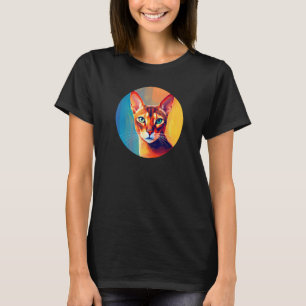 Abyssinian Cat Colorful Art, Love Cats T-Shirt