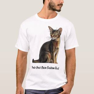 Abyssinian Cat Create Your Own Custom Text T-Shirt