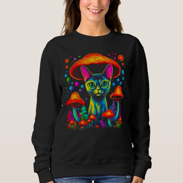 Abyssinian Cat Mushroom Sweatshirt (Front)