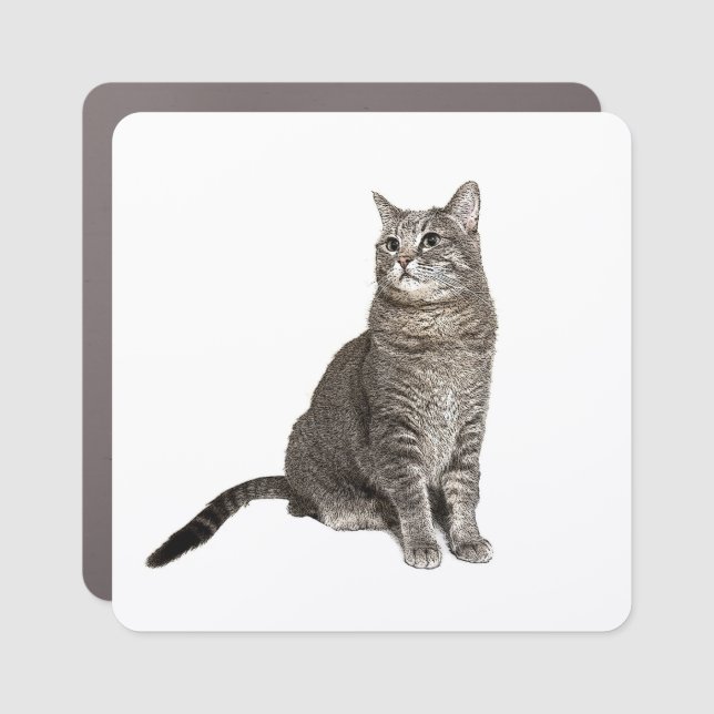 Abyssinian Cat Square Magnet (Front)