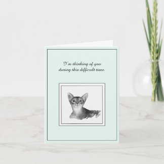 Abyssinian Cat Sympathy Card