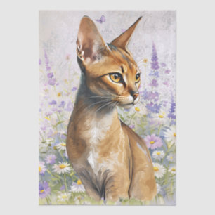 Abyssinian Cat Watercolor Tissue Paper
