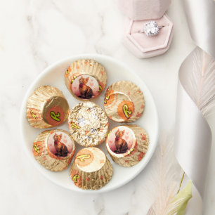 Abyssinian Cat with Roses - Valentine's Day  Reese's Peanut Butter Cups