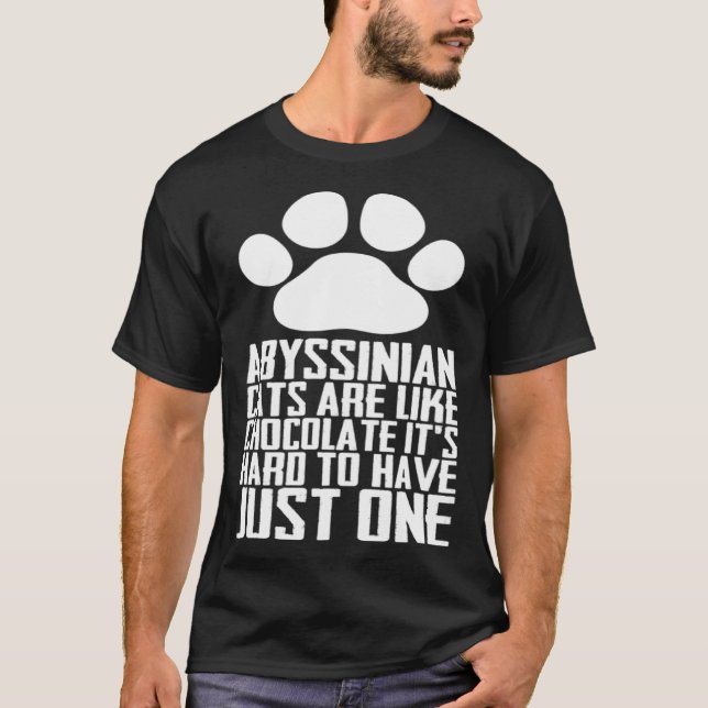 Abyssinian cats are like chocolate its hard to hav T-Shirt (Front)