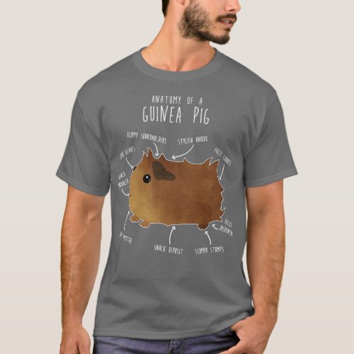 Abyssinian Guinea Pig Anatomy T_Shirt