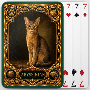 Abyssinian, Jeweled Heirloom Art Poker Cards