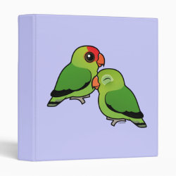 Abyssinian Lovebird Adorable Pair Avery Signature Binder 8.5x11