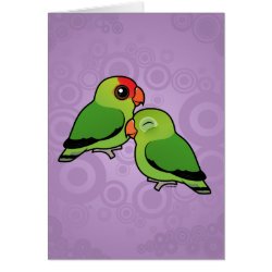 Abyssinian Lovebird Adorable Pair Greeting Card