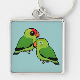 Abyssinian Lovebird Adorable Pair Keychain