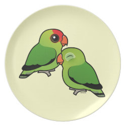 Abyssinian Lovebird Adorable Pair Plate