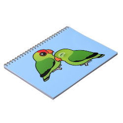 Abyssinian Lovebird Adorable Pair Photo Notebook (6.5