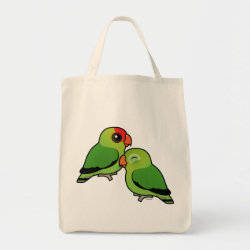 Abyssinian Lovebird Adorable Pair Grocery Tote