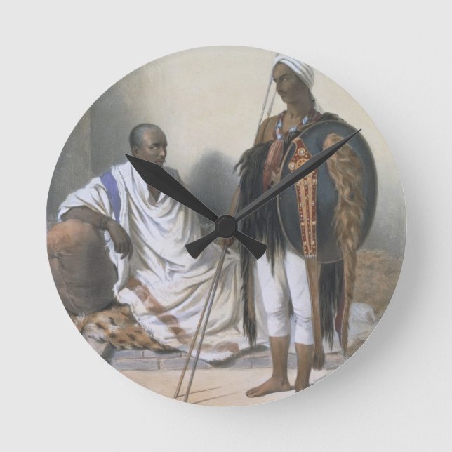 Abyssinian Priest and Warrior, illustration from ' Round Clock (Front)