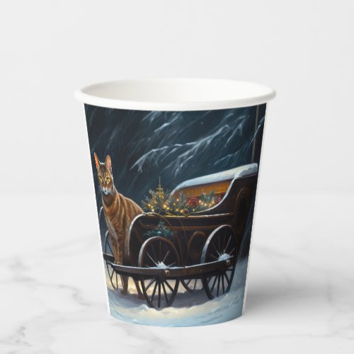 Abyssinian Snowy Sleigh Ride Christmas Decor Paper Cups