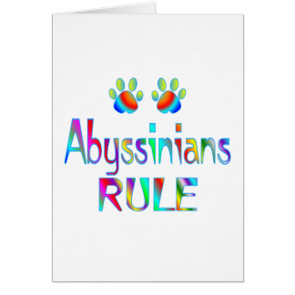 Abyssinians Rule Cards