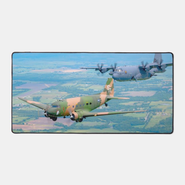 AC-47 SPOOKY and AC-130H SPECTRE  Desk Mat (Front)