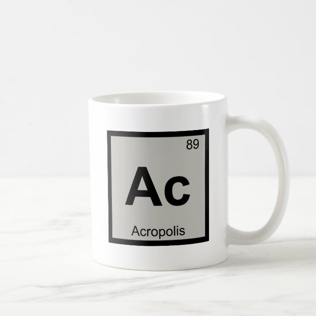Ac - Acropolis Architecture Chemistry Symbol Coffee Mug (Right)