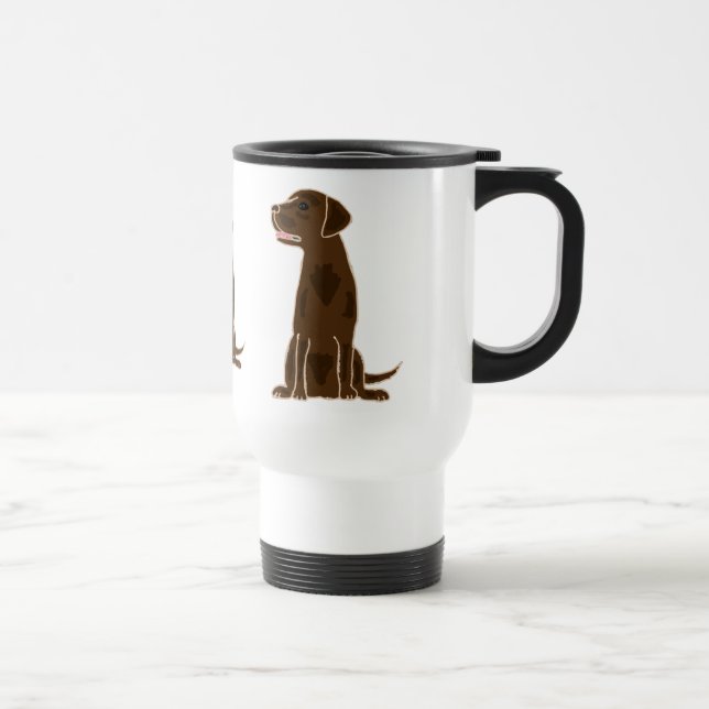 AC- Chocolate Lab Travel Mug (Right)