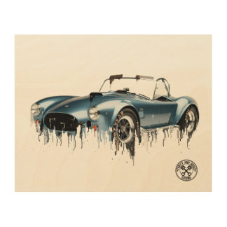 AC Cobra Liquid Metal Wood Wall Art