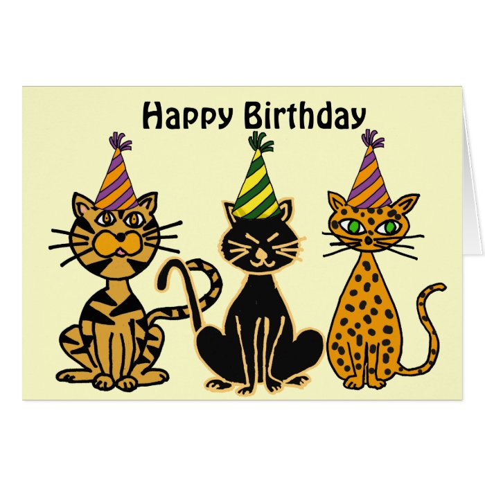 AC  Crazy Cats Birthday Card
