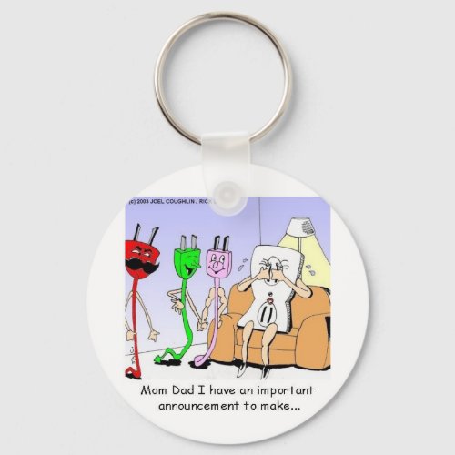 ACDC Wiring Funny Relationship GayLesbian Gifts Keychain