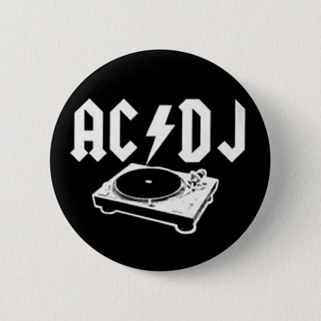 AC DJ PINBACK BUTTON (Front)
