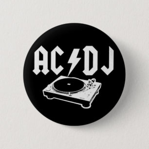 AC DJ PINBACK BUTTON