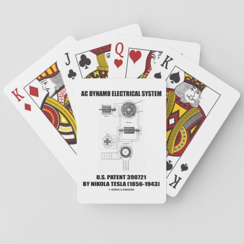 AC Dynamo Electrical System US Patent Nikola Tesla Poker Cards