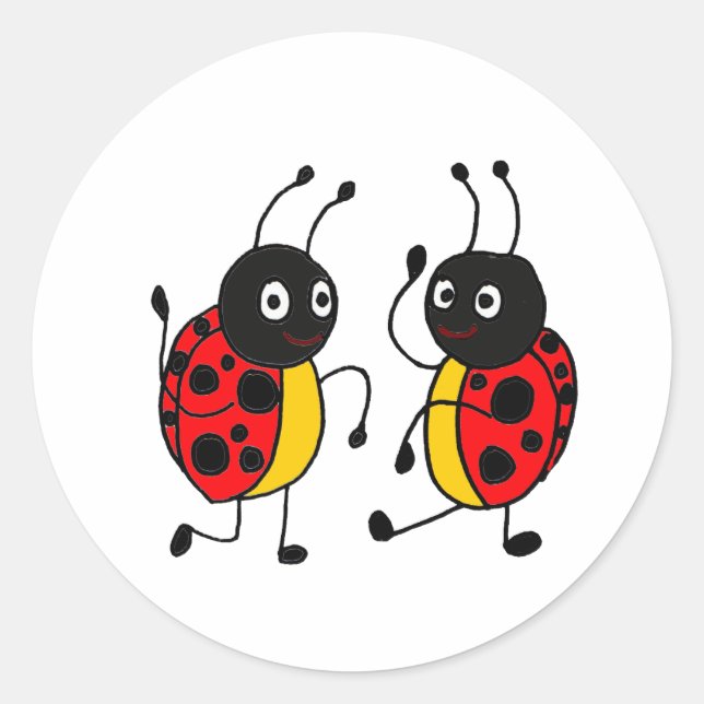 AC- Funny Dancing Ladybugs Sticker (Front)